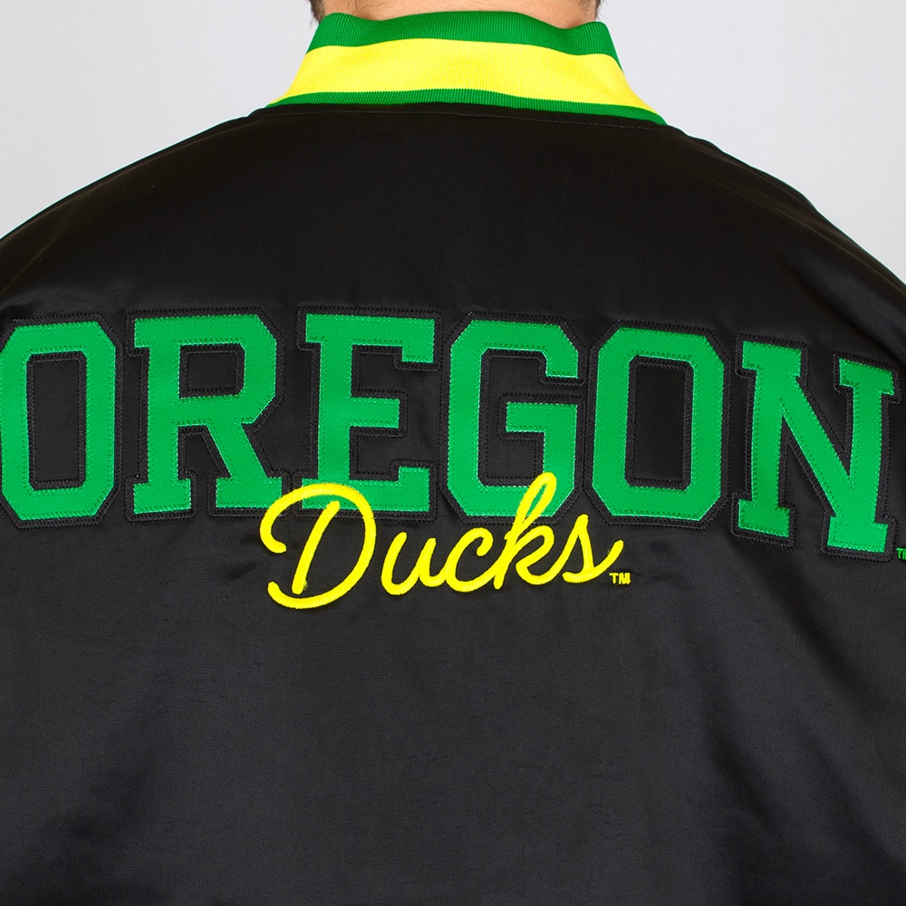 Classic Oregon O, Nike, Black, Coat/Jacket, Polyester, Men, Varsity, Bomber styler, Oregon Ducks, 926413